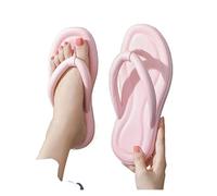 Shower Shoes Fashion Candy-colored Flip-flops Female Summer Home Bathroom Dormitory Lightweight Silent Clip Feet Sandals Indoor Outdoor Bathroom Slippers(Pink,38/39)