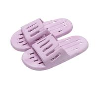 Shower Shoes for Adult Comfortable and Soft Slippers Quick Dry Non-Slip with Drain Holes for Bathroom Pool Beach Memory Foam Cushion Slippers for Men Women (Purple-c, 5.5)