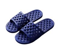 Shower Shoes for Adult Comfortable and Soft Slippers Quick Dry Non-Slip with Drain Holes for Bathroom Pool Beach Memory Foam Cushion Slippers for Men Women (Blue-a, 6.5)