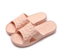 Shower Shoes Quick Dry Non-Slip Bathroom Slippers for Men Women with Side Drain Holes Dorm Home Four Season Soft Sole Slides Solid Color Beach Pool Gym Lightweight Slides (Orange-a, 3.5)