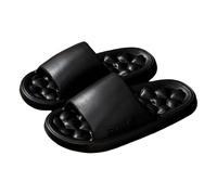 Shower Shoes Women's Lightweight Bathing Slippers Women's 40 Soft Lightweight Slippers Acupressure Massage Slippers Wear Resistant Shower Shoes Flat Bathing Shoes Summer Beach Slippers, black, 4 UK