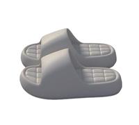 Shower Shoes Women's Non-Slip Mules Women's Summer Comfortable Thick Sole Bath Slippers Bathing Sandals Plain Bath Slippers Shower Shoes Floor Shoes Beach Sandals Cloud Slippers, gray, 8 UK