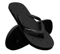Shower Shoez Men's Antimicrobial Non-Slip Pool Dorm Water Sandals Flip Flops (Large 10/11, Black)