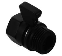 Shower Shut Off Valve G1/2 with Handle Lever, Black Metal | Brushed Matte Finish, Standard Internal Threading, Precise Flow Regulation, for Bathroom Bidet Sprayer and Rv Outlet