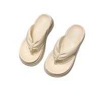 Shower Sliders Thicken Sole Slippers for Women Lightweight Comfy Flip-Flops Non-Slip Shower Bathroom Pool Beach Slides Sandals Beach Slippers(White,Alpha Medium)