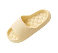 Shower Slipper for Womens and Mens Quick Drying Simple Cushioned Slide Open Toe Slippers 2026 Slides Slippers with Soft Soles for Women (Yellow, 3.5)