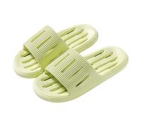 Shower Slippers for Women Quick-Drying Shower Sliders House Slippers with Soft Sole Non-Slip Bathroom Sandals Massage Pillow Sandal for Indoor (Green, 44)