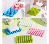Shower Soap Dish,Colorful Kitchen Bathroom Silicon Flexible Soap Dish Storage Holder Soapbox Tray Creative And Exquisite Workmanship