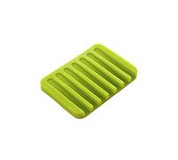 Shower Soap Dish,Flexible Bathroom Silicone Soap Dish Storage Holder Soapbox Plate Tray Drain - Green