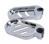 Shower Soap Tool,Soap Plate ABS Soap Dish Holder Clip-on Tray Rail Dish Adjustable Practical Bathroom Gadget，2 Slots