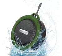 Shower Speaker with Bluetooth, IPX7 Waterproof, Dynamic Lights and True Wireless Stereo, Portable for Bathroom Use (Blue)