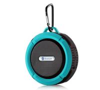 Shower Speaker with Bluetooth, IPX7 Waterproof, Dynamic Lights and True Wireless Stereo, Portable for Bathroom Use (Blue)