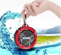 Shower Speaker with Bluetooth, IPX7 Waterproof, Dynamic Lights and True Wireless Stereo, Portable for Bathroom Use (Blue)