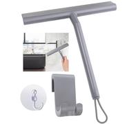 Shower Squeegee,8 Inch Window Glass Scraper with 2 Hooks for Shower Doors,Bathroom Cleaner Tool Household Window Mirror Squeegee for Car, Home Cleaning, Glass