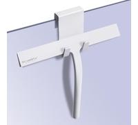 Shower Squeegee for Glass Doors, 10 Inch Width Silicone Rubber Blade Squeegee Window Cleaner Tool Squeegee for Shower Glass Doors Bathroom Mirror Car Window Tile - White