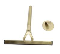 Shower Squeegee for Glass Doors, Squeegee for Shower Glass Windshield Squeegee Stainless Steel Window Cleaner for Shower Doors, Mirror and Window (Gold)