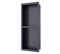 Shower Stainless Steel Embedded Wet Room Shelf Shampoo Toiletries Home Living Room Bedroom Bathroom Shelves Waterproof Storage Alcoves (Color : Grey Size : 70x2