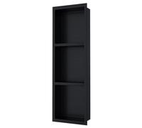 Shower Stainless Steel Embedded Wet Room Shelf Shampoo Toiletries Home Living Room Bedroom Bathroom Shelves Waterproof Storage Alcoves Grey-47Black90X28X12.5Cm/3