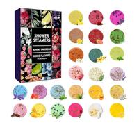 Shower Steamers Advent Calendar 24 Days Spa Care Countdown Calendar, 2024 Christmas Shower Steamers Aromatherapy Shower Bombs | Aromatherapy Shower Steamers Advent Calendar for Christmas