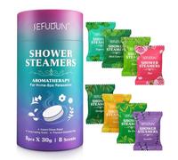 Shower Steamers Aromatherapy for Women and Men 8 Pack, 8 Scents Shower Bombs with Natural Essential Oils for Home Spa Self Care, Stress Relief and Relaxation, Nasal Relief, Birthday Gifts
