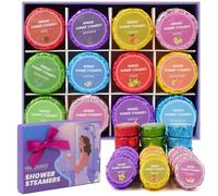 Shower Steamers Aromatherapy for Women or Men, 24 Pcs Natural Shower Bombs with Essential Oils Eucalyptus, Self Care Stress Relief and Relaxation Gifts for Teen Birthday Christmas Travel Essentials