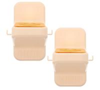 Shower Step Yellow Plastic 2pcs with Adhesive Wall-Mounted Footrest | Designed with Nonslip Surface, Stable Attachment Reduces Slip Risk, for Seniors and Pregnant Women
