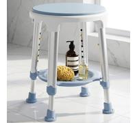 Shower Stool, 360° Swivel Shower Chair, 6-Level Adjustable Height Shower Seat, Non-Slip Bathroom Seat Bearing Capacity 400lb Lightweight Shower Seat for Disabled, Seniors, Pregnant