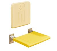 shower stool Folding Shower Seat Bathroom Drop-Leaf Wall Stool Disabled Shoe Changing In The Entryway folding(Gelb,With backrest)