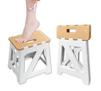 Shower Stool for Shaving Legs, 1 Pack Foot Rest Folding Stool Step to Shave Legs Shaving for Inside Shower Foldable Small Waterproof Plastic Corner Khaki White
