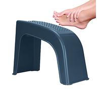 Shower Stool, Massageable Pedicure Foot Rest with Compartment for Home for Bathroom(Dark green)