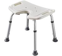 Shower Stool, Shower Chair For Elderly, 7-Level Height Adjustable Showers Seat With U-shaped Seat & Showers Buckle, Tool-Free Bath Chairs Seats, Aluminum(Ordinary Foot Pad)