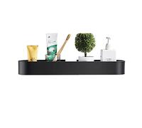 Shower Storage No Drilling Shower Caddy Adhesive Shower Shelf Black Wall Mount space Aluminum for kitchen bathroom-A28CM(A48CM)