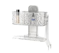 Shower Suction Cup Shower Basket Heavy Duty Shower Basket Clear Two in in Subconstruction Storage Rack with a P Clips Subcression Storage Box