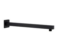 vidaXL Shower Support Arm Square Stainless Steel 201 Black 40 cm