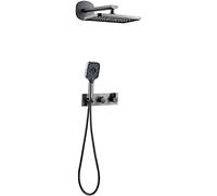 Shower System, Rainfall Shower Head With Handheld Spray, Shower Faucets Sets Complete, Wall Mounted Rainfal Shower Fixtures With Handheld, Bathroom Mixer Shower Set