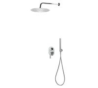 Shower System Stainless Steel 30x30cm Overhead + Hand 150cm Hose Silver SS201 XL