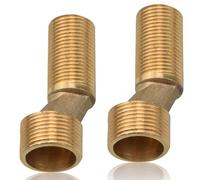 Shower Tap Adaptor, 3/4 Inch Male x 1/2 Inch AG S Connection Adapter Offset by 8 mm Length 60 mm, Tap Connectors Adapter Connector Eccentric for Wall Fittings Pack of 2