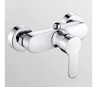 Shower taps and Shower Head Wall Mounted Bathroom Sink tap hot Cold Water Mixing Valve for Shower Single Lever Shower Faucet G1/2 inch Bathroom Faucet Brass Wall-Mounted,Chrome A (Color : Chrome C)