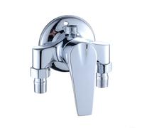 Shower Taps, Chrome Deck Mount Mixer for Bathroom Hot Cold Mixing Angle Faucet Solid Brass Body Exposed Valve Wall Mounted