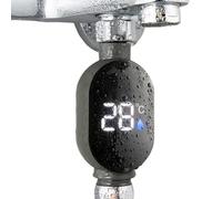 Shower Temperature Gauge - Digital Water Thermometer, LED Shower Meter | Instant Reading for Baby Bathing, Energy Saving Hydrometer, Eco Display for Bathroom, Hassle-Free Installation