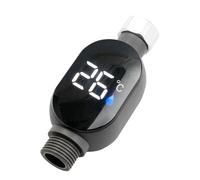 Shower Temperature Gauge, LED Digital Thermometer, Instant-Read Water Monitor, Silver 1-Piece Rotatable Display, Waterproof Heat Sensor Screen, Tool for Bathroom Kitchen Baby Bath Use