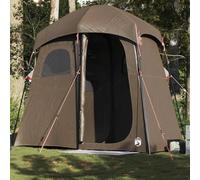 Shower Tent, 2 People, Brown, Waterproof Camping Tent with PU Coating, Portable for Outdoor Activities, 256 x 136 x 225 cm