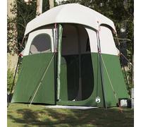 vidaXL Shower Tent 2-Person, Pop Up Toilet Tent for Outdoor Camping Beach Hiking Bathing, Changing Privacy Tent for Adults, Grey and Orange Waterproof