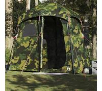 vidaXL Shower Tent 2-Person, Pop Up Toilet Tent for Outdoor Camping Beach Hiking Bathing, Changing Privacy Tent for Adults, Grey and Orange Waterproof