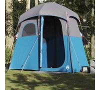 Shower Tent for 2 People, Blue, Waterproof Camping Tent with PU Coating, 256 x 136 x 225 cm, Privacy for Outdoor Activities