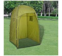 Shower Tent Green 130 x 130 x 210 cm Fibreglass Portable Changing Shelter w/ Bag