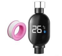 Shower Thermometer Digital, Home Bathroom Color-Coded Thermometer, Smart Temperature Gauge For Baby Bath, Stainless Steel Interface (up)