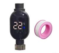 Shower Thermometer Digital, Home Bathroom Color-Coded Thermometer, Smart Temperature Gauge For Baby Bath, Stainless Steel Interface (down)