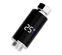 Shower Thermometer, Waterproof LED Digital Display Water Temperature Meter For Shower Head, Battery-Free Reading Gauge