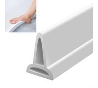 Shower Threshold Water Dam,1M/2M Self-Adhesive Shower Edge Water Barrier Stopper, Water Stopper for Wet and Dry Separation Bathroom and Kitchen, Water Stopper Strip(1M)